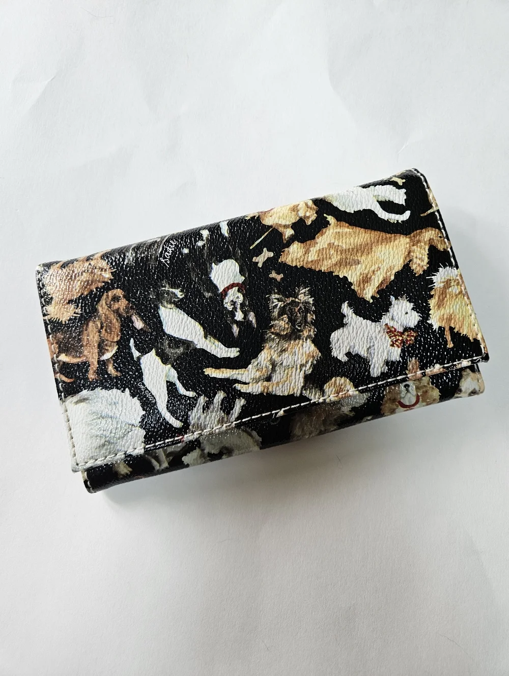 Sydney Love Polka Dot Dog Cat Print Wallet Trifold